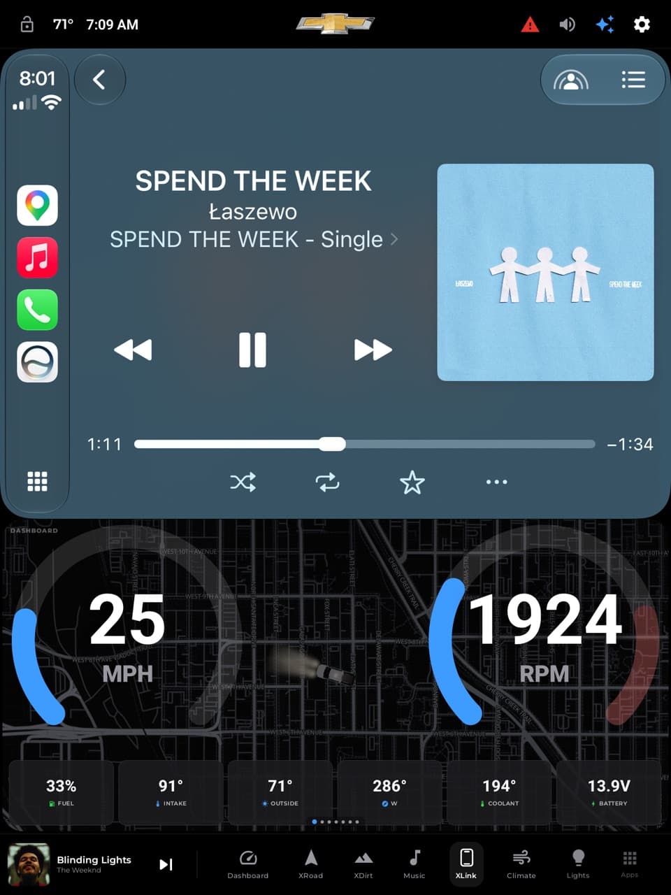 xOverland XLink CarPlay and Android Auto connection screen